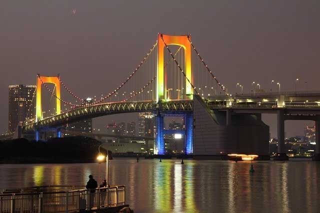 Night view - Rainbow Bridge